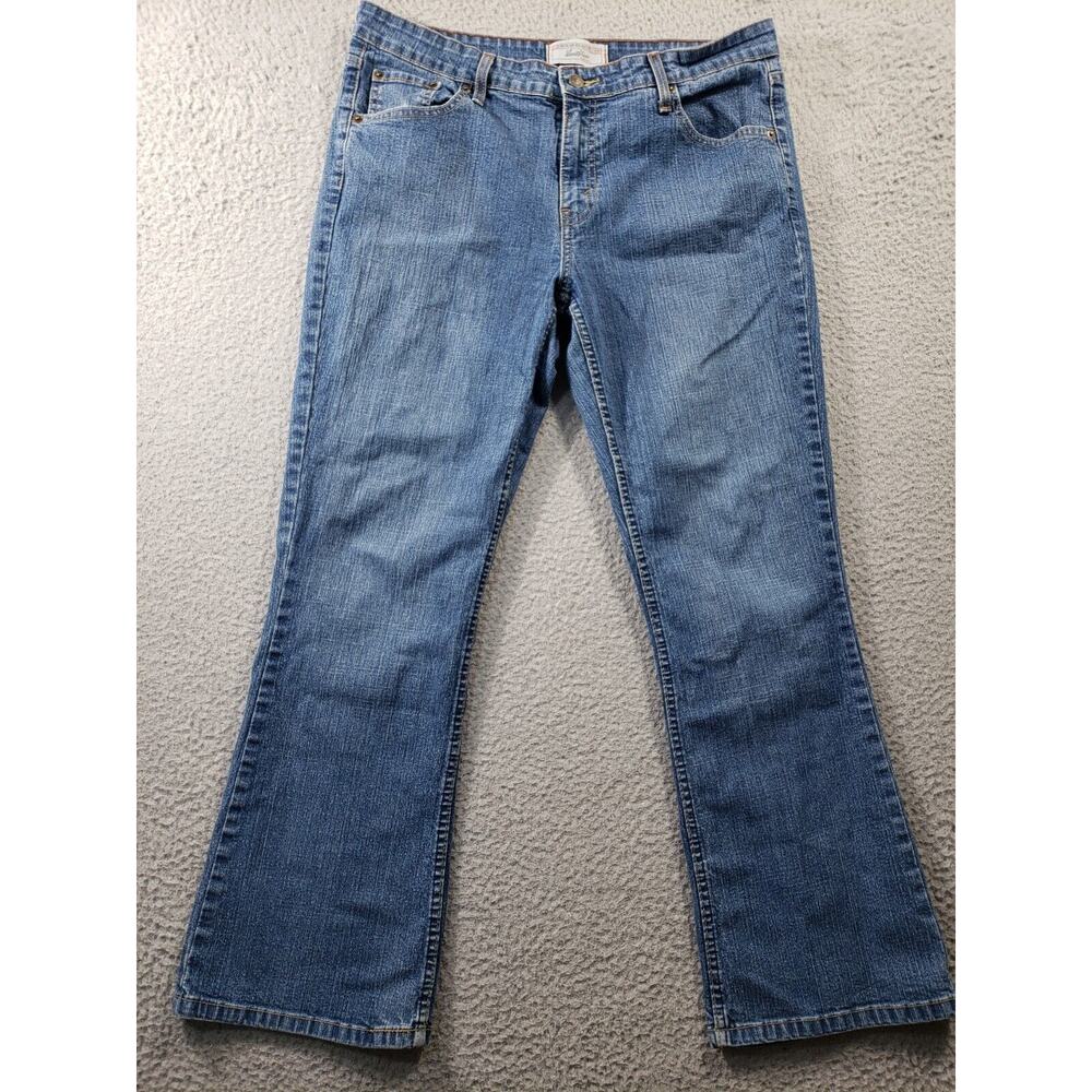 Levi's Signature Jeans Women's 14 Blue Denim Stretch Bootcut Cotton Casual 36x30